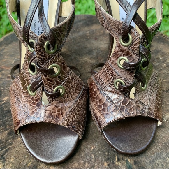 NWOB Jimmy Choo 081 Evita Exotic Gallus sandals - Picture 4 of 16